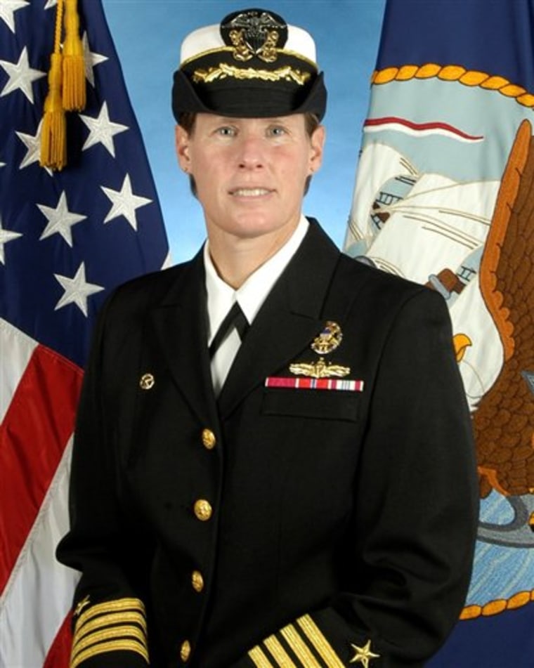 This image provided by the Navy shows an undated photo of Capt. Holly Graf. 